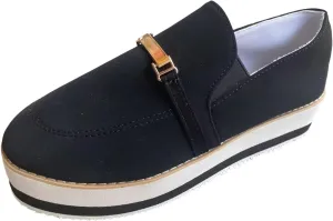 AMDBEL Sneakers for Women Trendy 2024 Slip-On Platform Loafers Casual Comfort Loafer Shoes Fashion Sneaker Walking Shoes