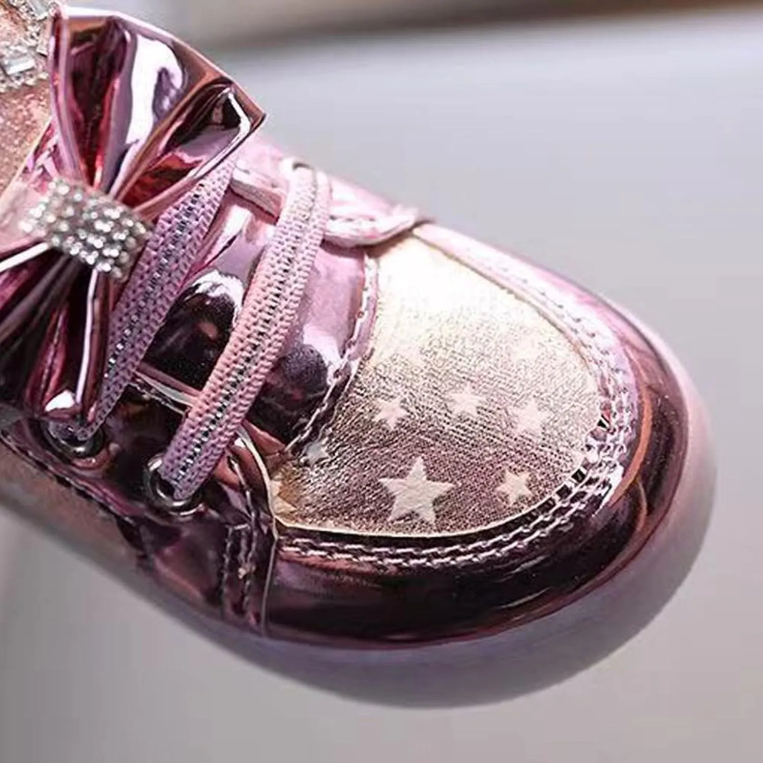 Baby Boys Girls Sequins Glitter Sneaker Bow Light Up Sport Shoes Toddler Open Toe Soft First Walking Light Fashion Shoes