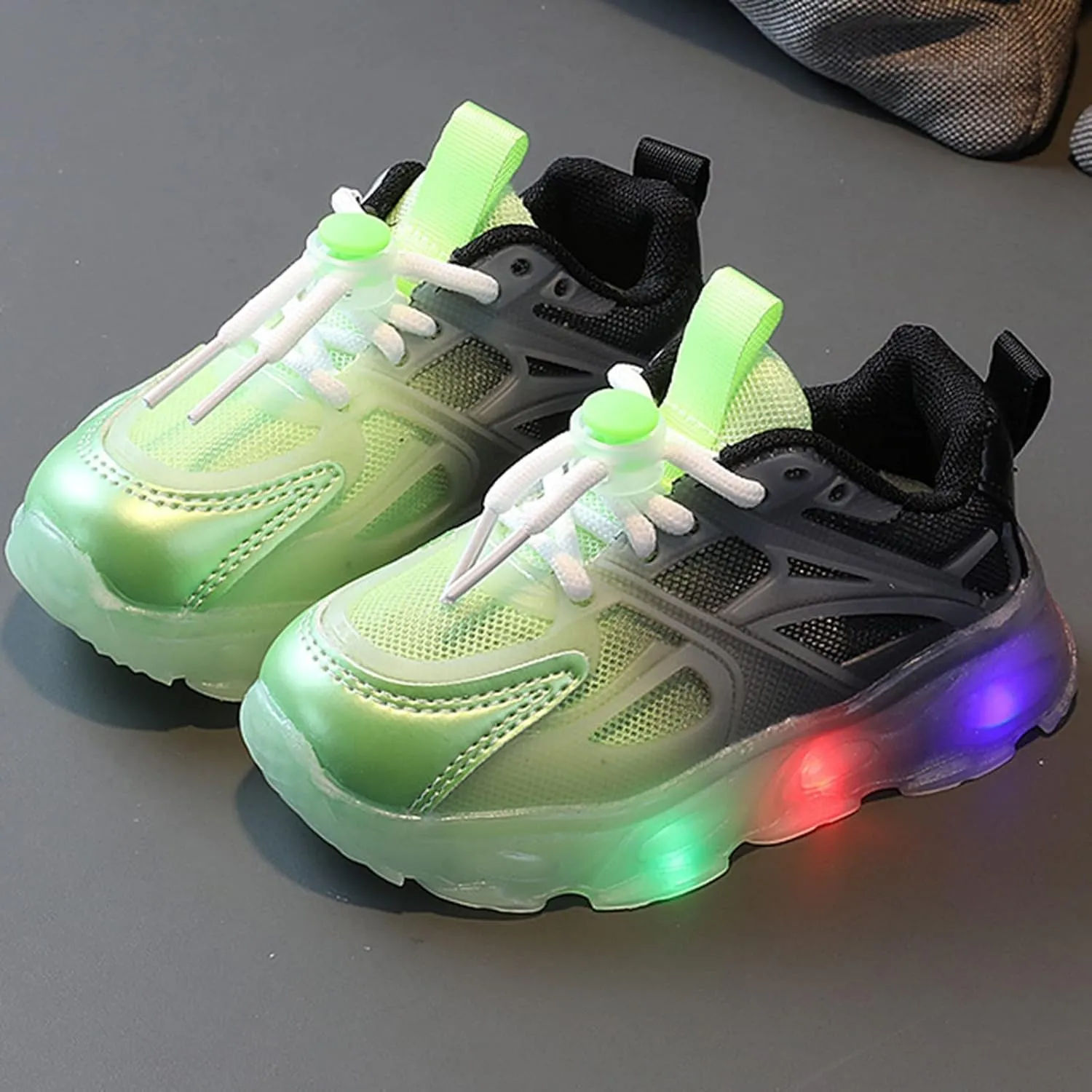 Baby Boys Light Up Casual Outbddor Shoes Toddler Infant Girls Flash Light Shinny Breathable Workout Platform Sneakers