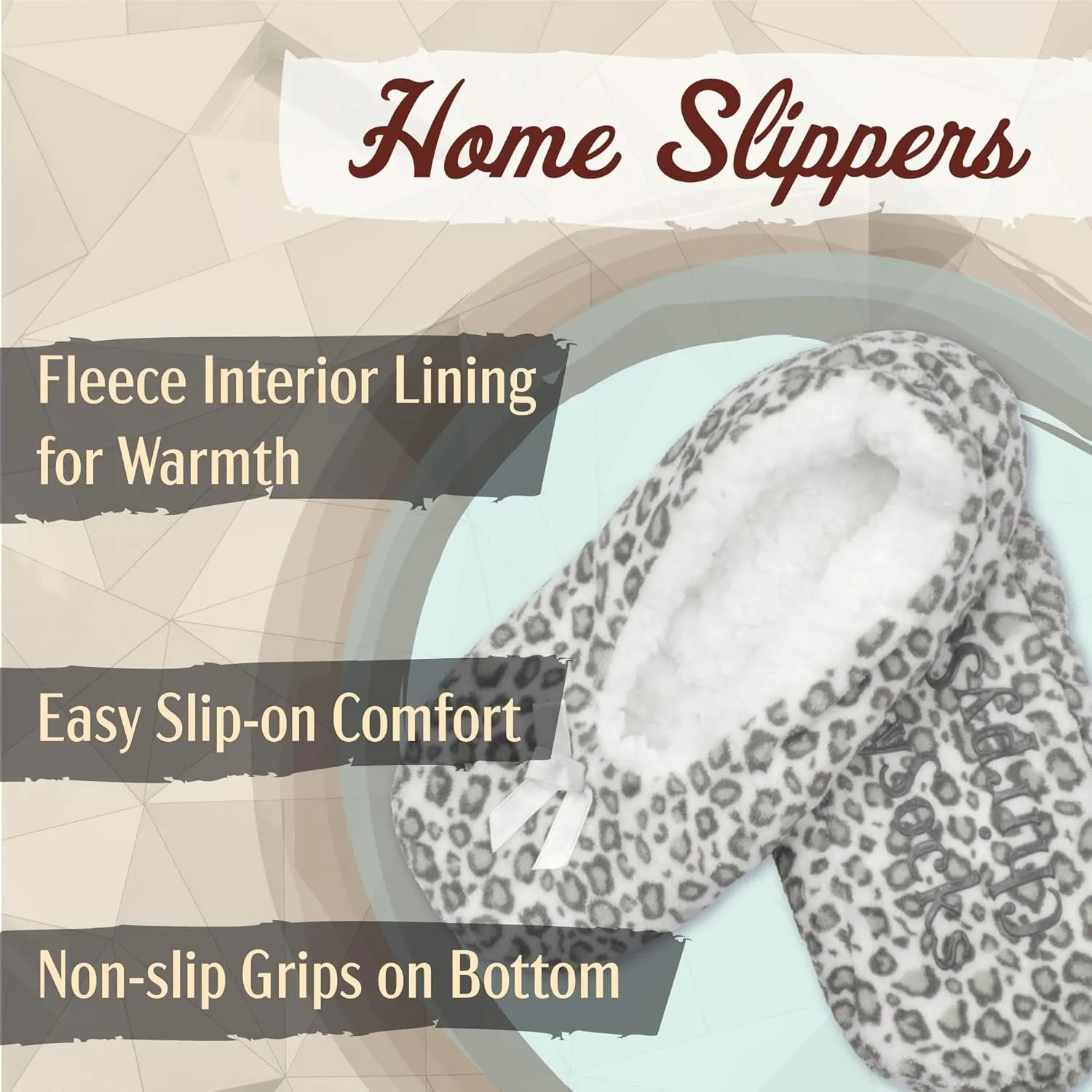 BambooMN Adult Super Soft Warm Cozy Fuzzy Soft Touch Sleeper Slippers Non-Slip Lined Socks