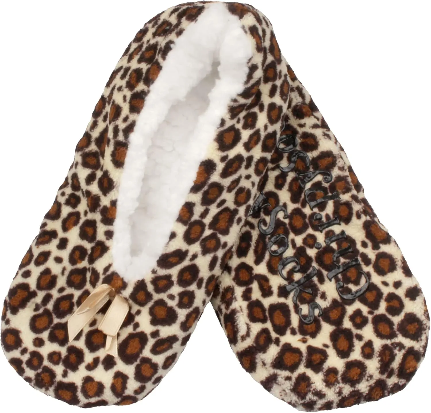 BambooMN Adult Super Soft Warm Cozy Fuzzy Soft Touch Sleeper Slippers Non-Slip Lined Socks