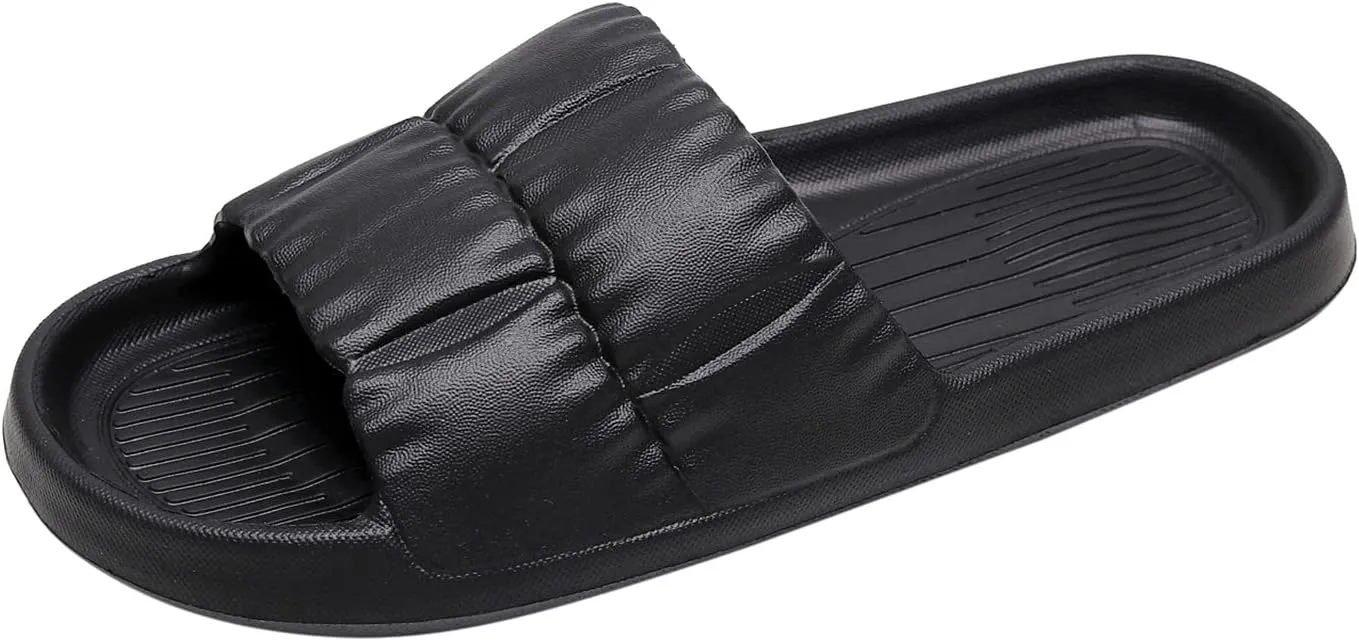 Bathroom Slippers Men's Non-Slip Indoor Home House Beach Shoes Cloud Sandals Comfy Indoor Outdoor Slides Unisex
