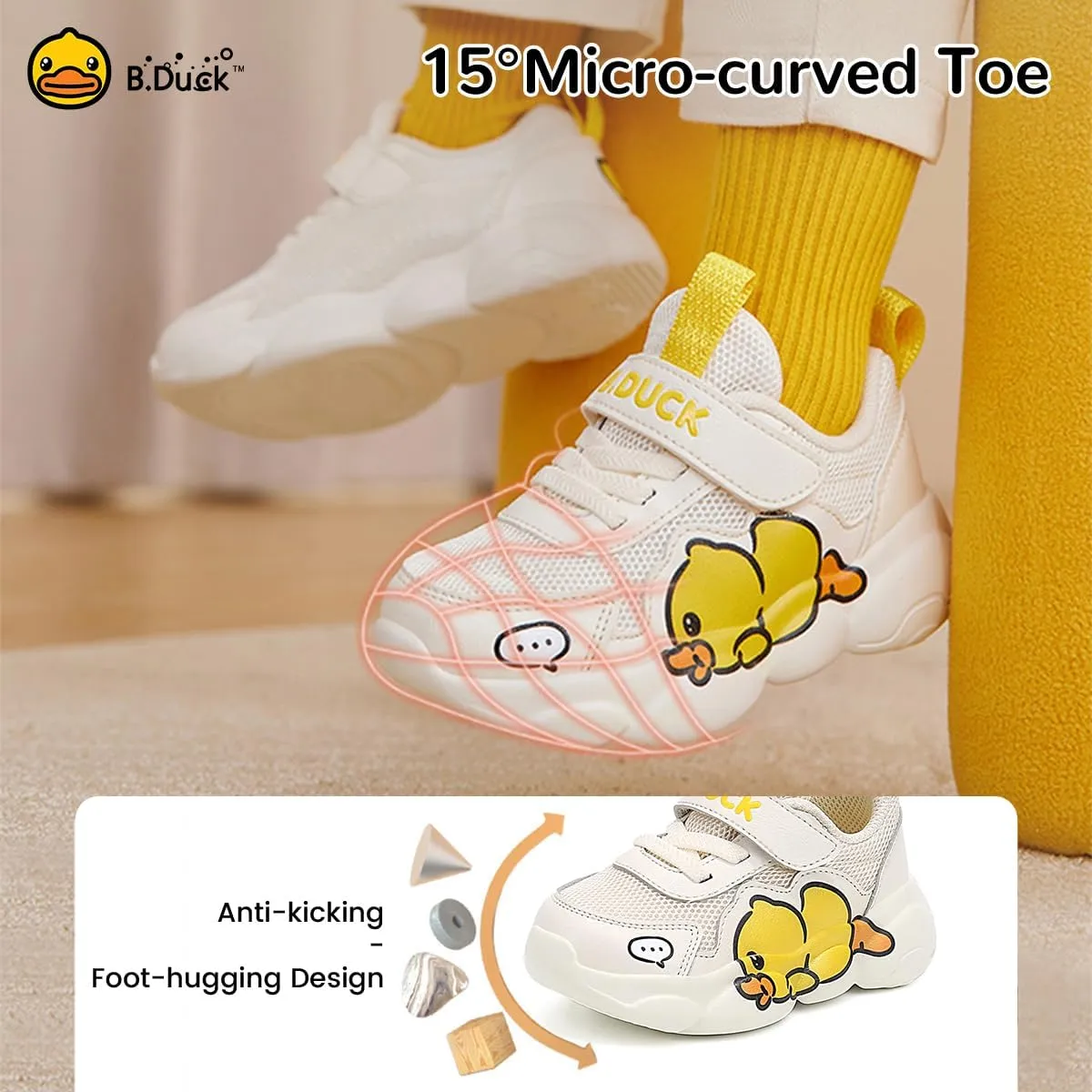 B.Duck Toddler Shoes for Girl and Boy [Comfortable & Fashionable] Kids Shoe Toddler Tennis Shoes Toddler Sneakers for Toddler/Little Kid