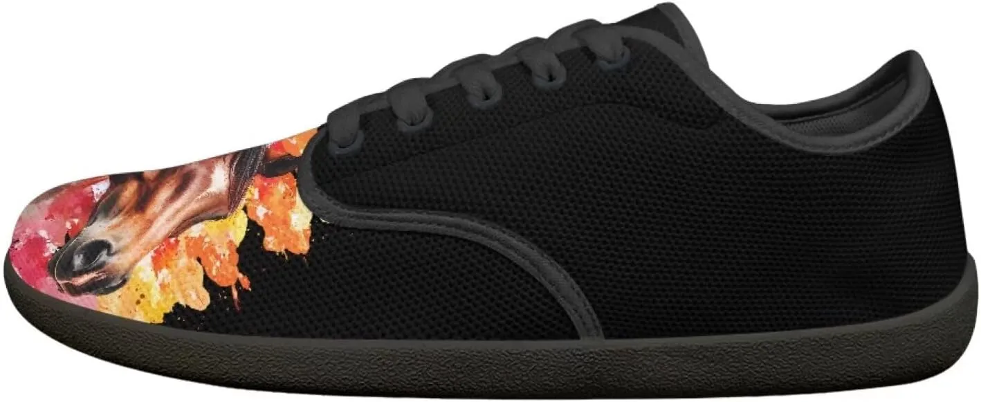 Binienty Women's Barefoot & Minimalist Shoe Light Breathable Mesh Lace up Walking Tennis Shoes Quick Dry Slip Ons