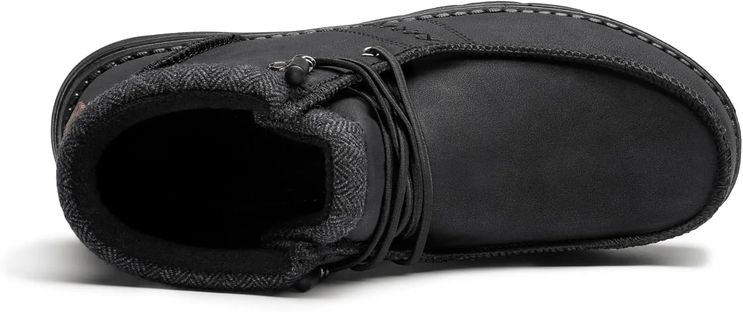 Bruno Marc Men's Casual Slip-on Shoes Warm Loafers for Men Winter Boots