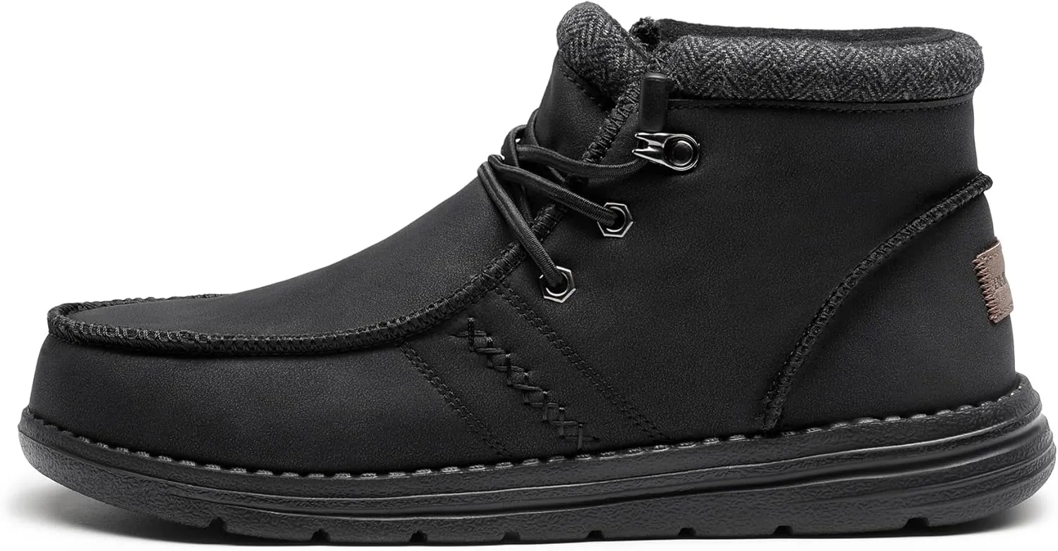 Bruno Marc Men's Casual Slip-on Shoes Warm Loafers for Men Winter Boots