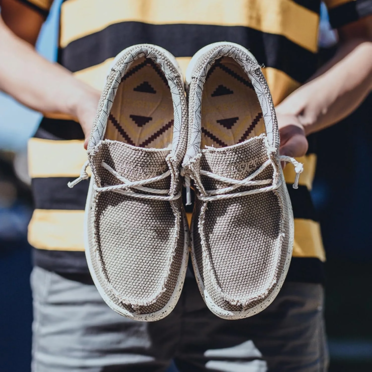 Canvas Men's Loafers & Slip-ons,Classic Comfy Breathable Mesh Boat Shoes Men,Casual Lightweight Slip Resistant Deck Shoes Mens,with Rubber Sole