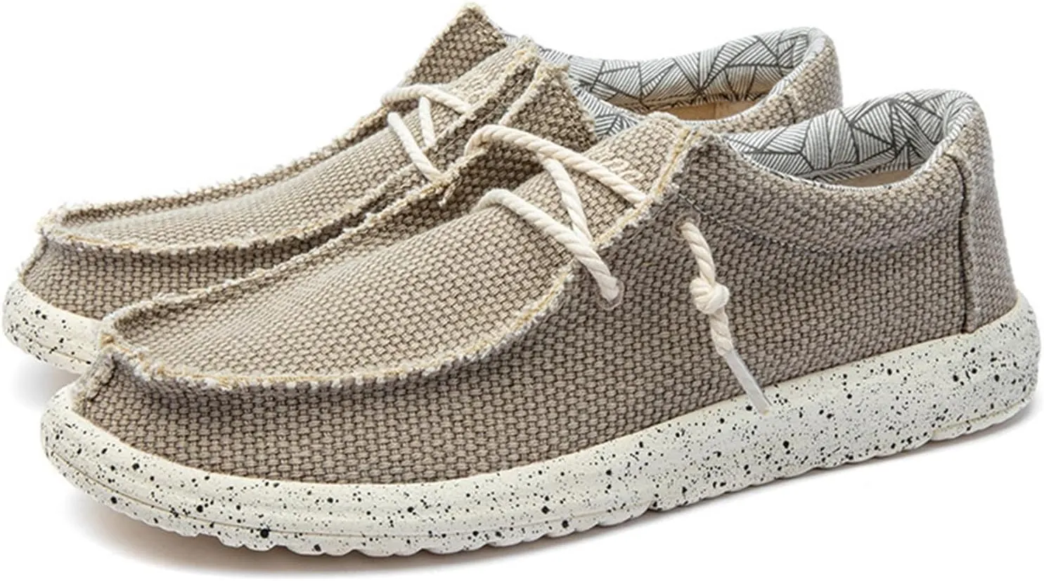Canvas Men's Loafers & Slip-ons,Classic Comfy Breathable Mesh Boat Shoes Men,Casual Lightweight Slip Resistant Deck Shoes Mens,with Rubber Sole