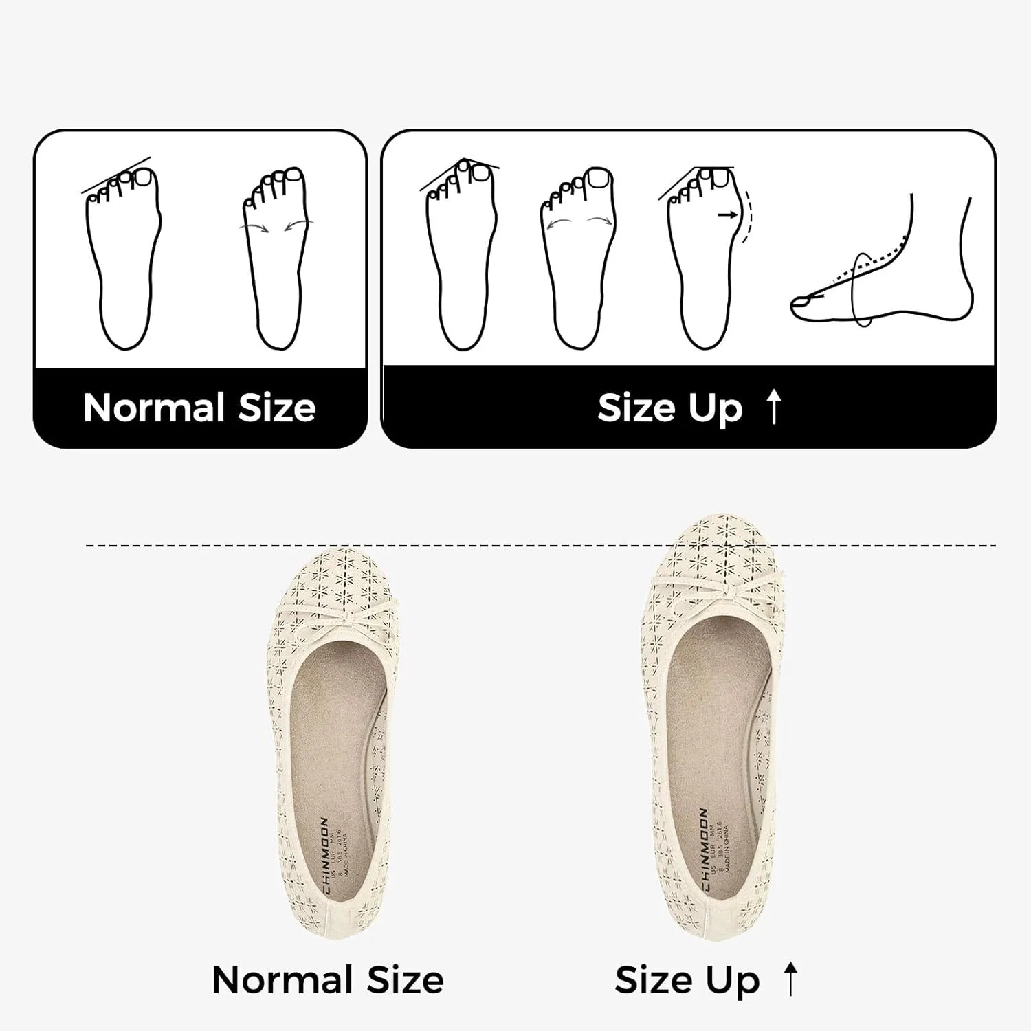 CHINMOON Women's Slip-Ons Ballet Flats Comfortable Lightweight Casual Dress Shoes
