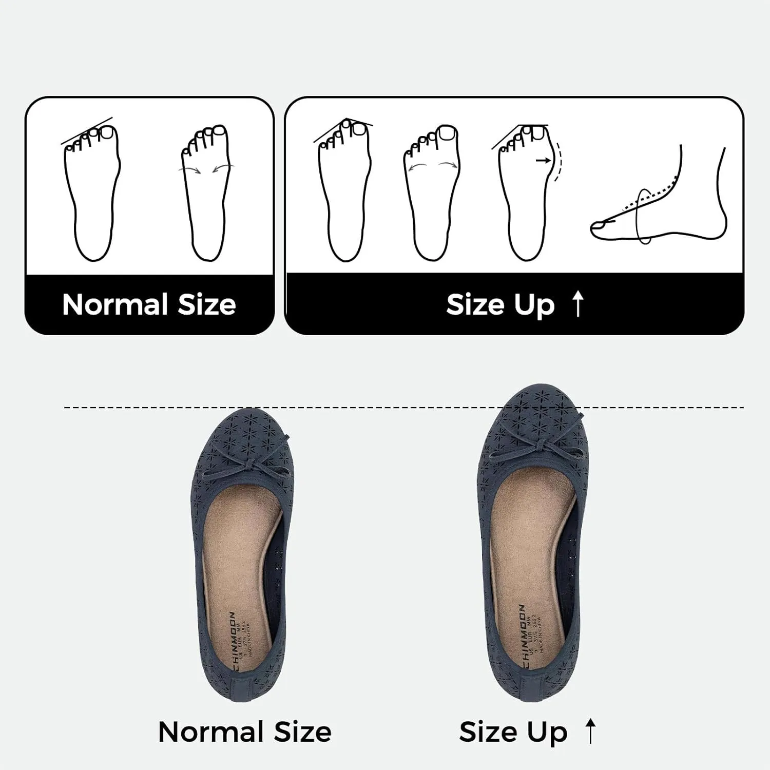 CHINMOON Women's Slip-Ons Ballet Flats Comfortable Lightweight Casual Dress Shoes