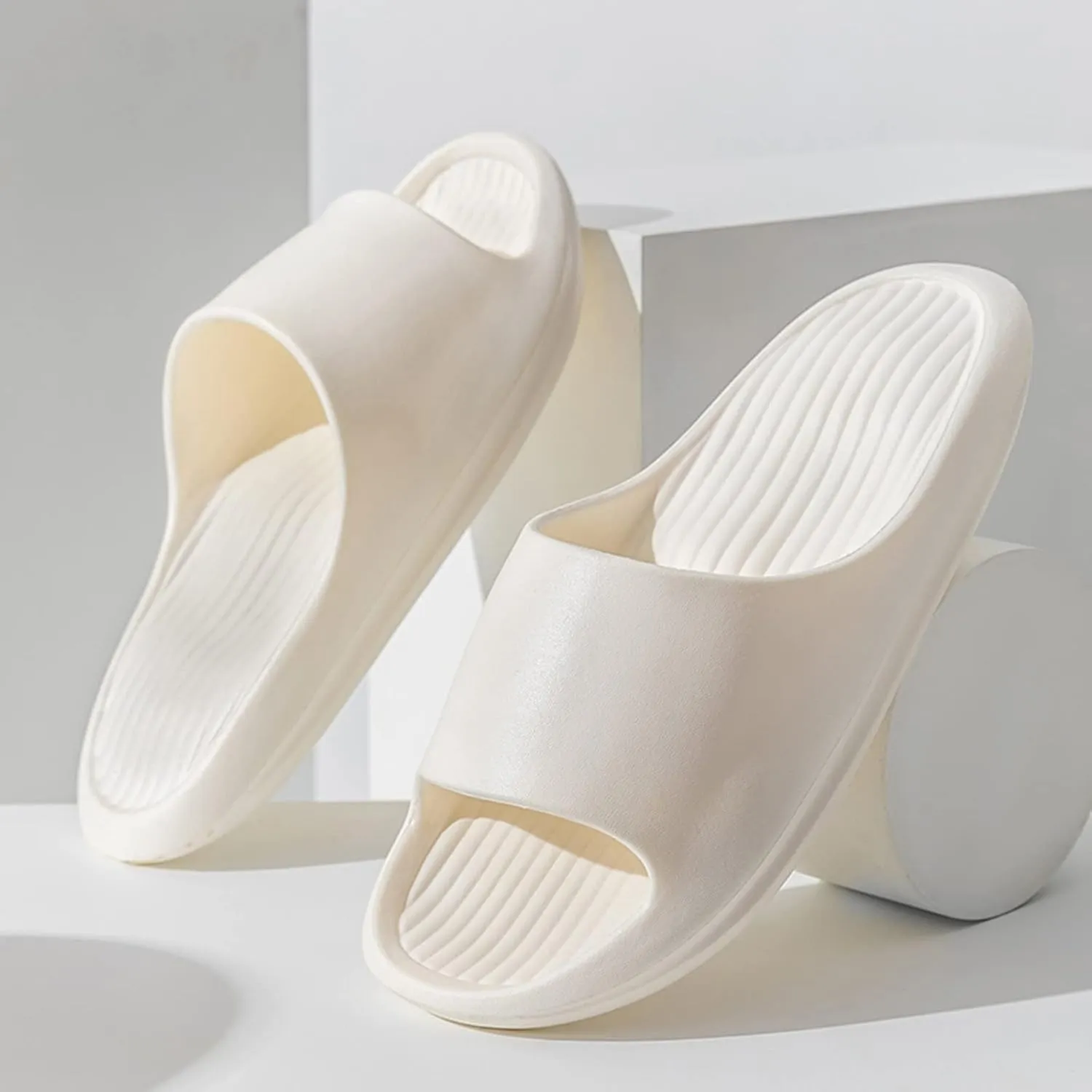Cloud Slippers for Men Shower Shoes Women Bathroom Slippers Men Womens Slides Spa Drainage Hole House Slides