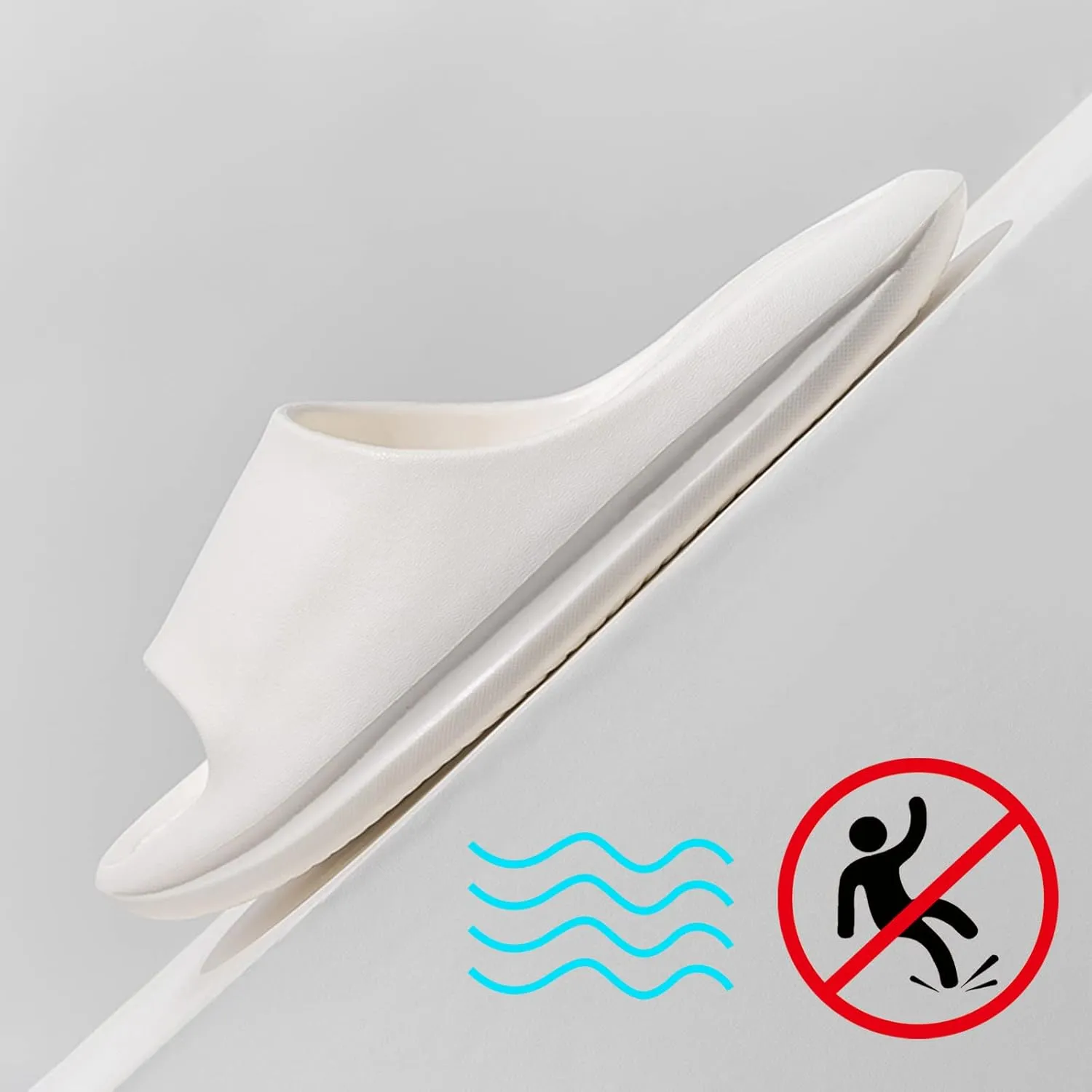 Cloud Slippers for Men Shower Shoes Women Bathroom Slippers Men Womens Slides Spa Drainage Hole House Slides