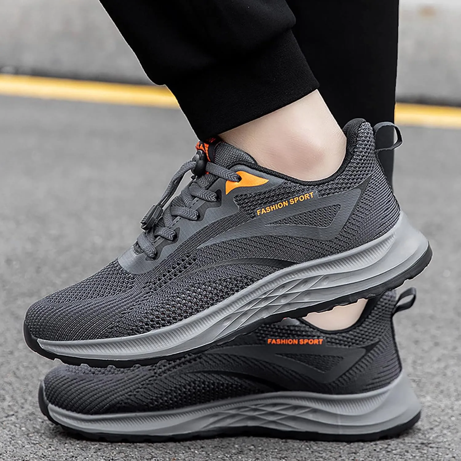 Couple Men's Spring and Summer New Non Slip Walking Fashion Light Shoes Middle and Elderly Mens Sneaker Boot Hiking