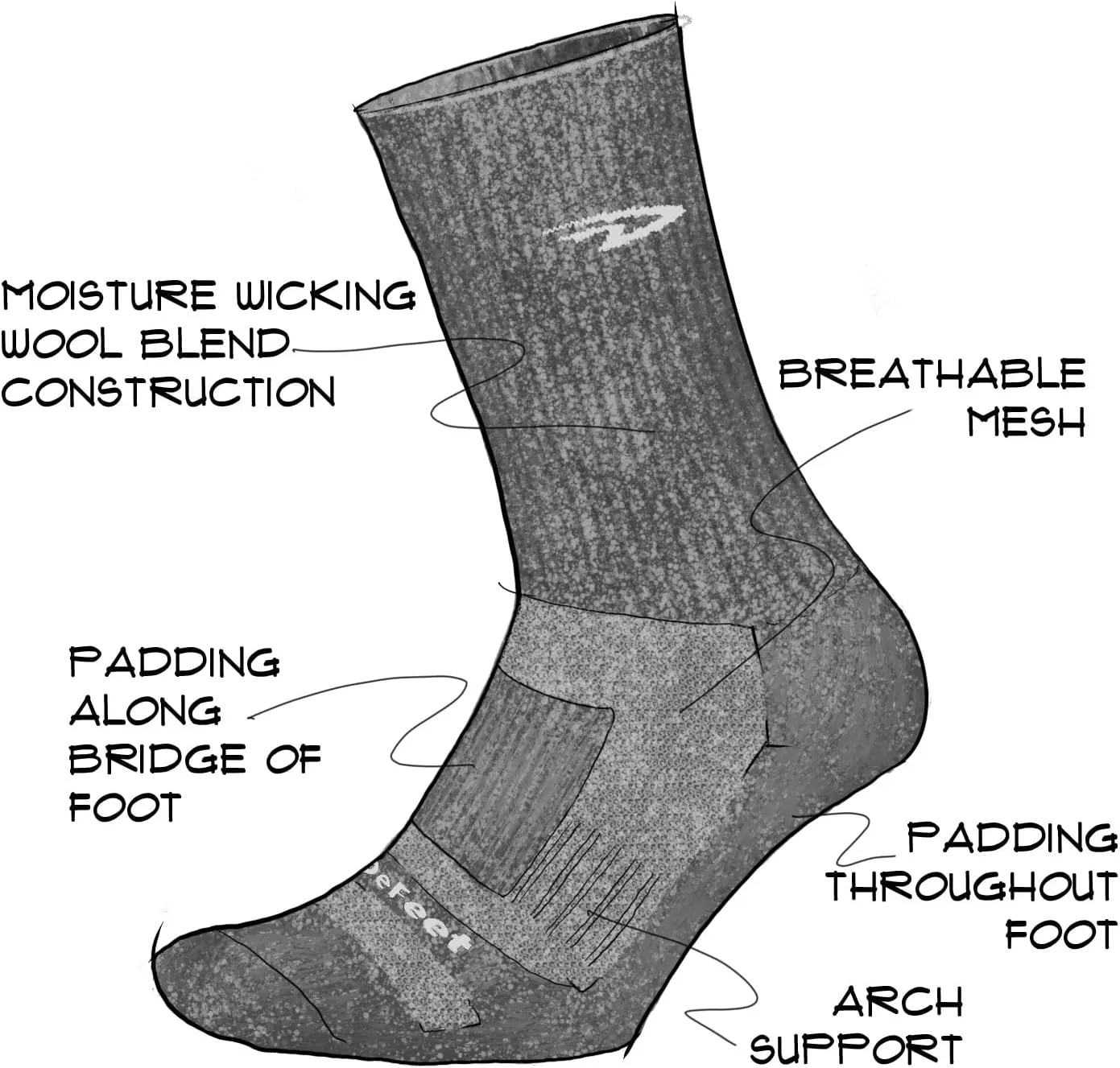 DeFeet - Woolie Boolie 4" - D-Logo - Quarter Sock - Cycling, Running, Everyday Sock