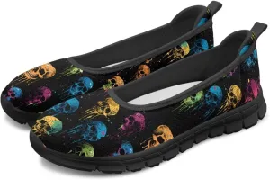 Doojoayie Ladies Tennis Shoes Slip On Flats for Women Casual Everyday Footwear