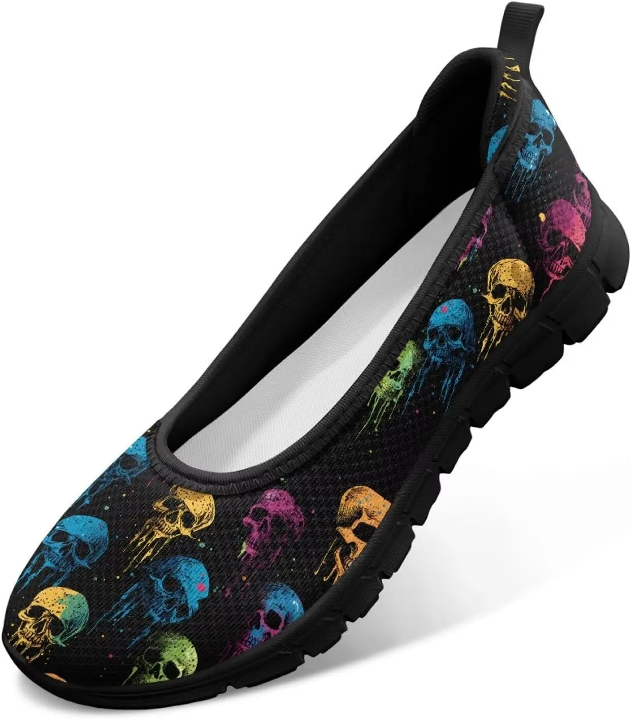 Doojoayie Ladies Tennis Shoes Slip On Flats for Women Casual Everyday Footwear