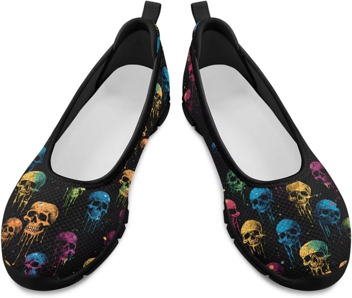 Doojoayie Ladies Tennis Shoes Slip On Flats for Women Casual Everyday Footwear