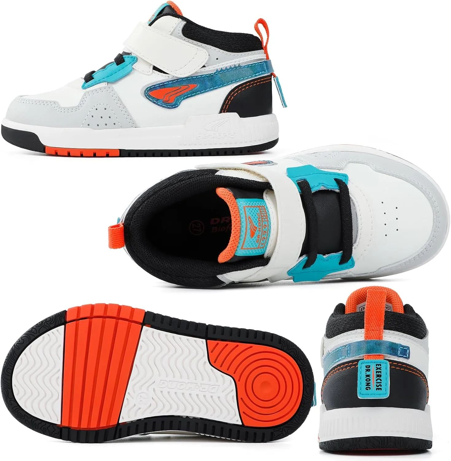 Dr Kong Toddler Shoes for Boys and Girls, Lightweight Kids Shoes with Non-Slip Sole, Kids Skateboard Sneakers for Everyday Use