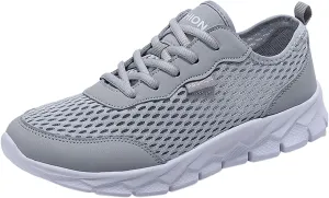 Fashion All Seasons Men Mesh Breathable Comfortable Lightweight Flat Soft Lace Up Casual Shoes Mens Sneaker Boots