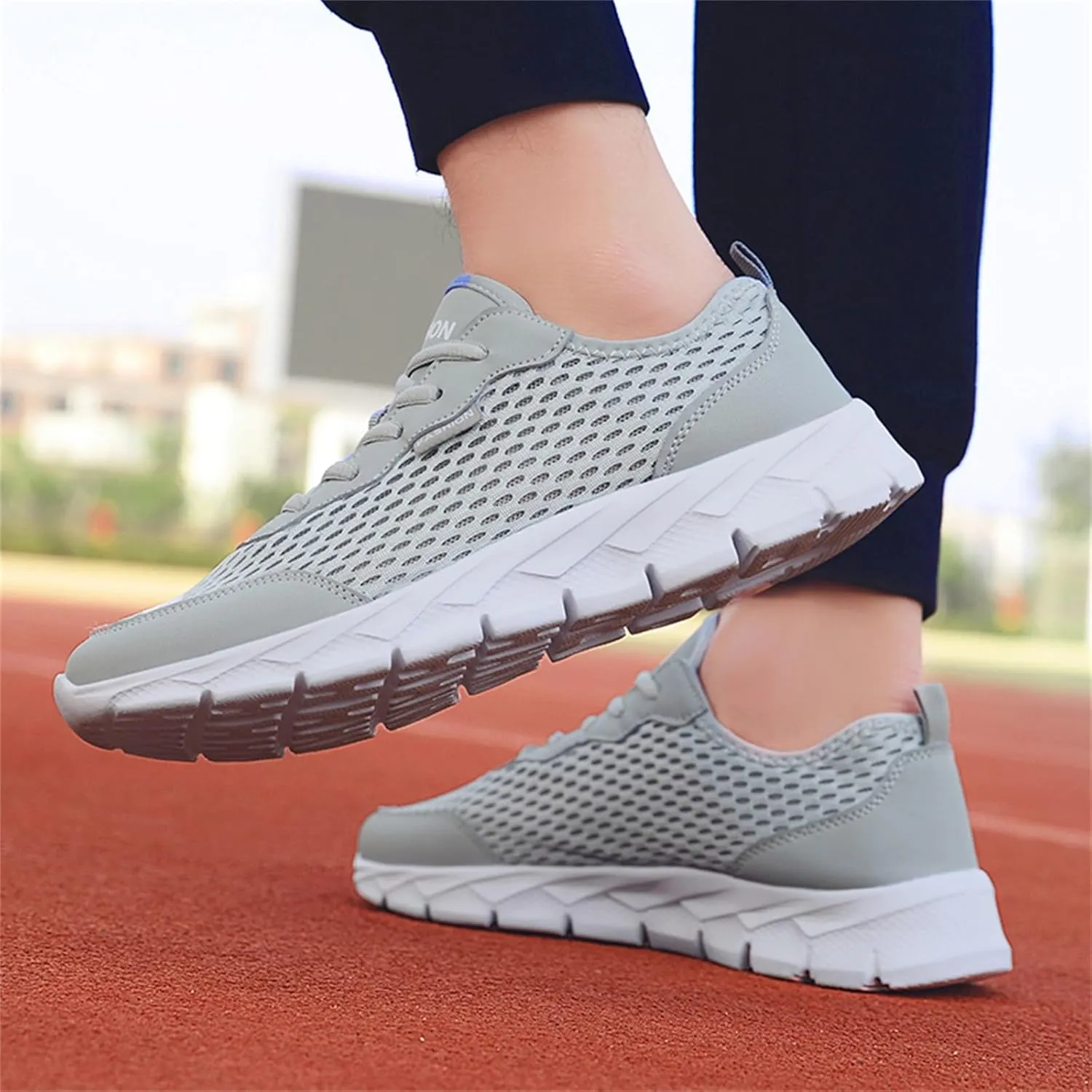 Fashion All Seasons Men Mesh Breathable Comfortable Lightweight Flat Soft Lace Up Casual Shoes Mens Sneaker Boots