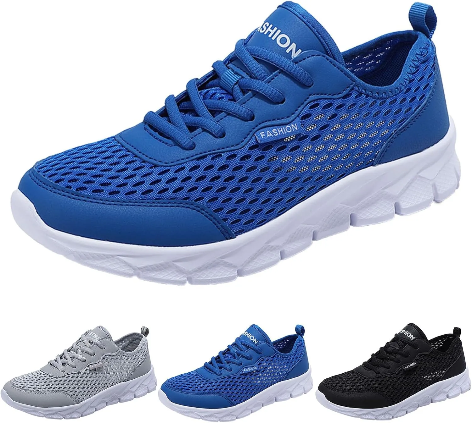 Fashion All Seasons Men Mesh Breathable Comfortable Lightweight Flat Soft Lace Up Casual Shoes Mens Sneaker Boots
