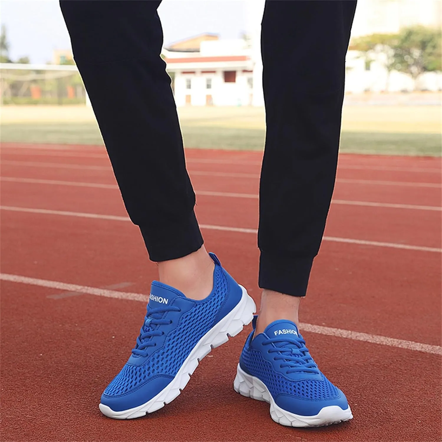 Fashion All Seasons Men Mesh Breathable Comfortable Lightweight Flat Soft Lace Up Casual Shoes Mens Sneaker Boots