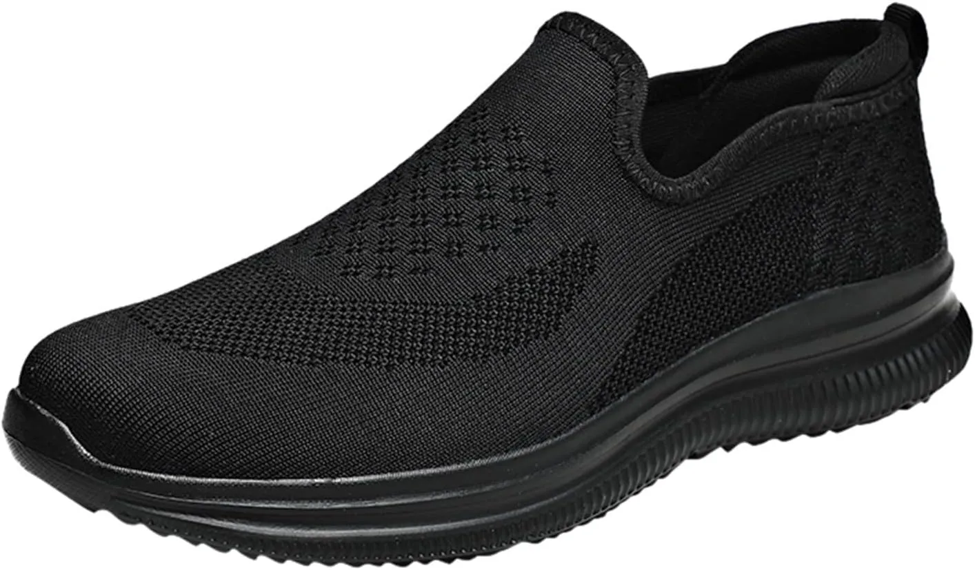 Fashion Men Mesh Mountaineering Casual Sport Shoes Lace Up Solid Color Running Breathable Soft High Tops Men Sneaker