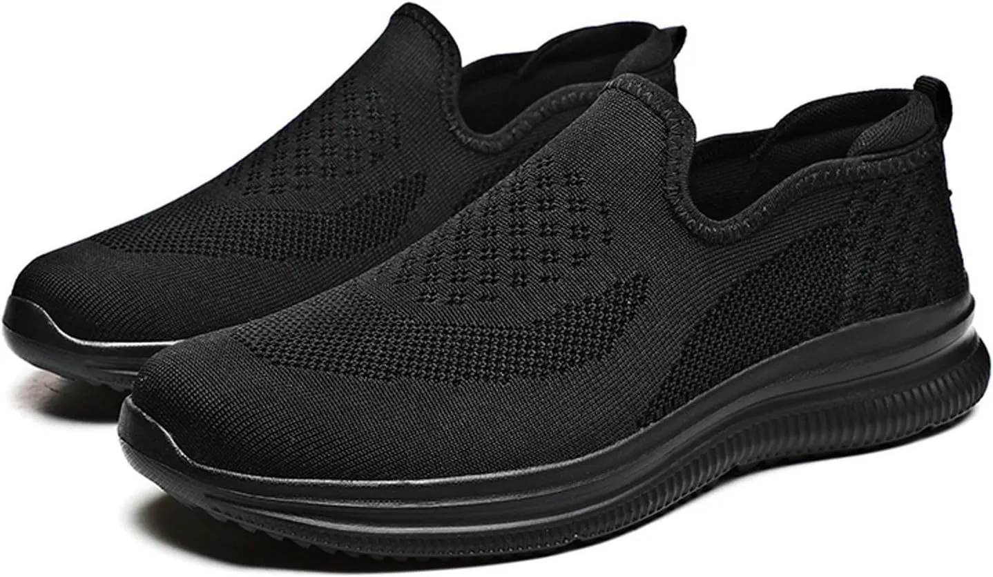 Fashion Men Mesh Mountaineering Casual Sport Shoes Lace Up Solid Color Running Breathable Soft High Tops Men Sneaker