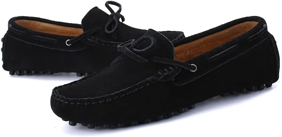Fashion Mens Handmade Suede Leather Casual Loafers Shoes Soft Comfortable Driving Walking Shoes Plus Size