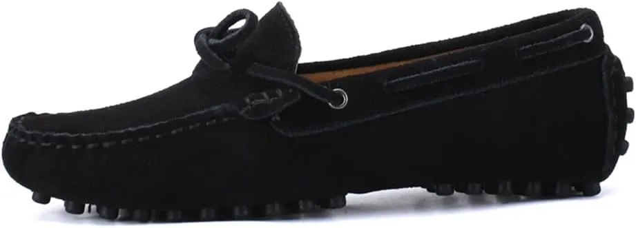 Fashion Mens Handmade Suede Leather Casual Loafers Shoes Soft Comfortable Driving Walking Shoes Plus Size