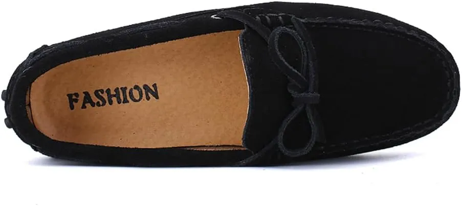 Fashion Mens Handmade Suede Leather Casual Loafers Shoes Soft Comfortable Driving Walking Shoes Plus Size