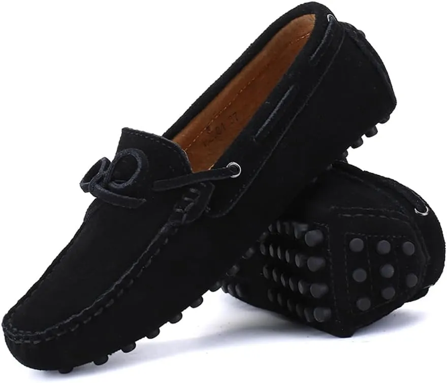 Fashion Mens Handmade Suede Leather Casual Loafers Shoes Soft Comfortable Driving Walking Shoes Plus Size