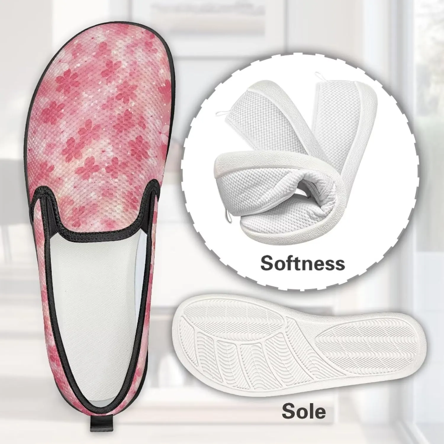 Fashion Sneakers for Women Shoes Lightweight Walking Casual Slip Ons Comfortable Art Painted Soft Athletic Travel Shoes for Ladies Sea Serise US Size 6-11