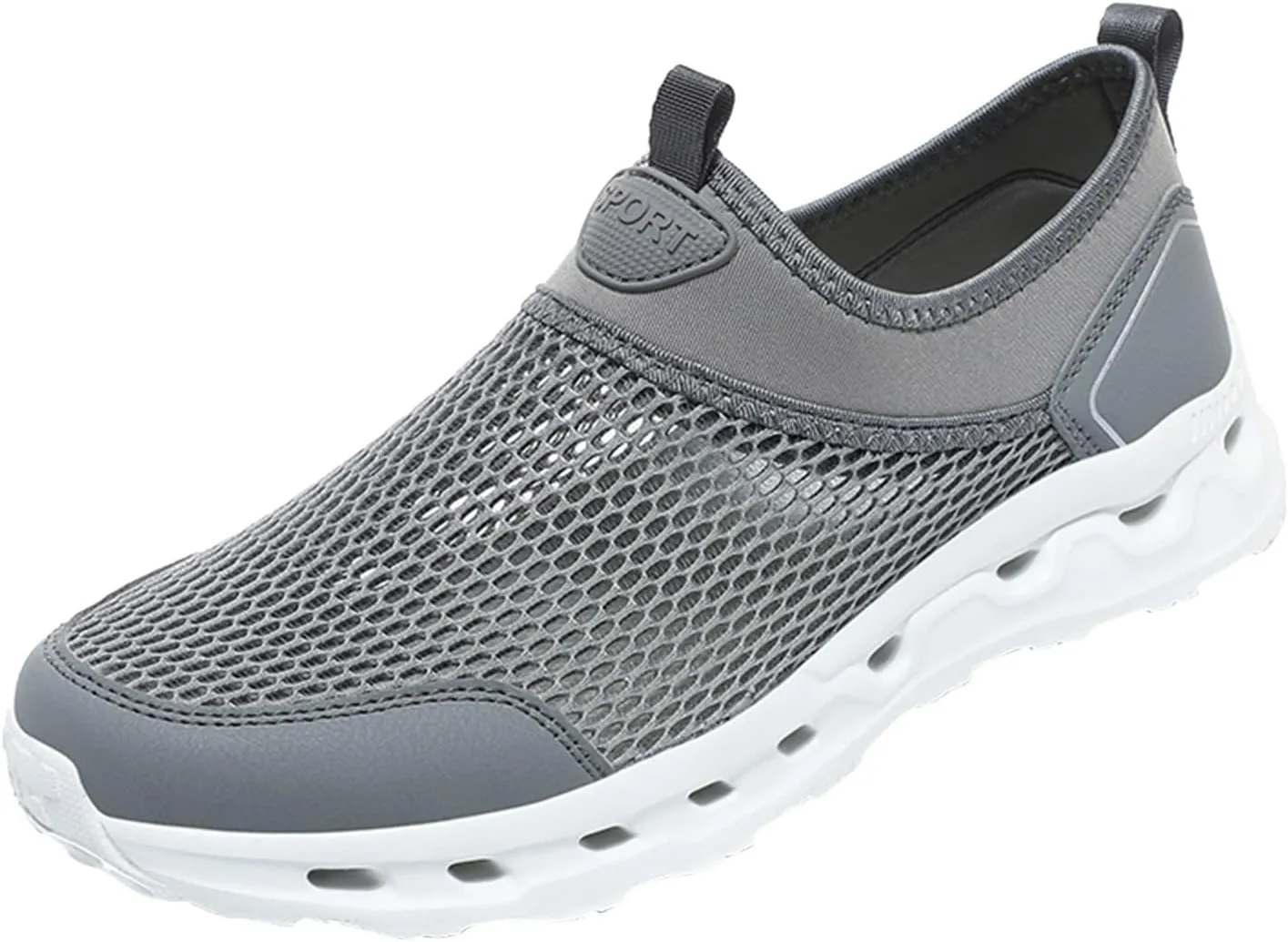 Fashion Spring and Summer Men Sports Shoes Flat Bottom Lightweight Hollow Mesh Breathable and Comfortable Men Sneaker