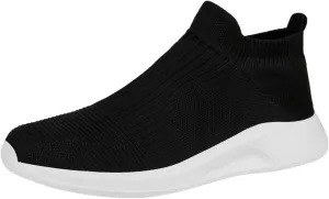 Fashion Spring and Summer Men Sports Shoes Flat Bottom Lightweight Slip On Fly Woven Mesh Mens Sneaker Socks No Show