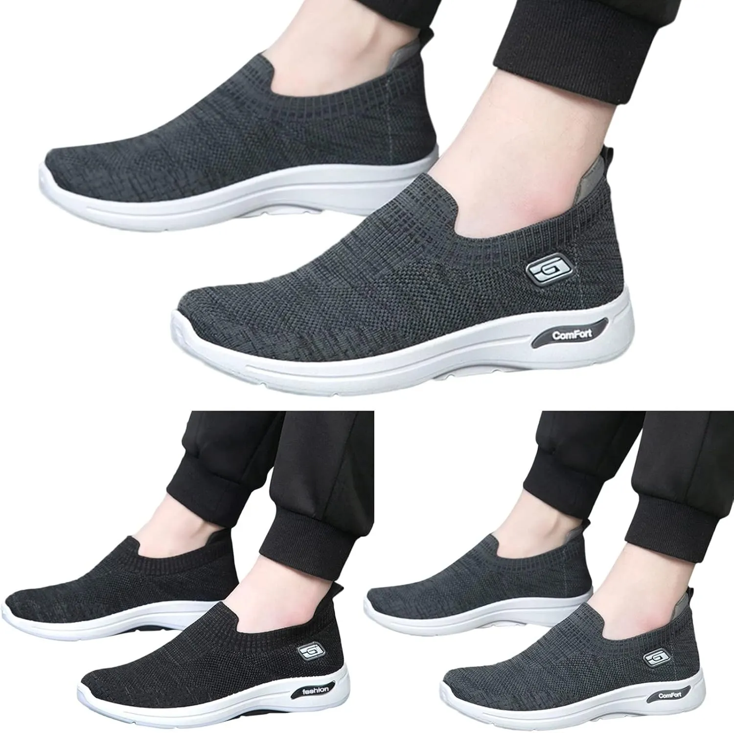 Fashion Spring and Summer Men Sports Shoes Flat Bottom Soft Bottom Non Slip Fly Woven Mesh Lite Adapt Sneaker Men's