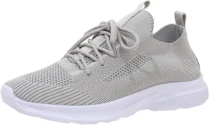 Fashion Spring and Summer Women Sports Shoes Flat Bottom Lightweight Flying Woven Mesh Cushioning Running Slip Women