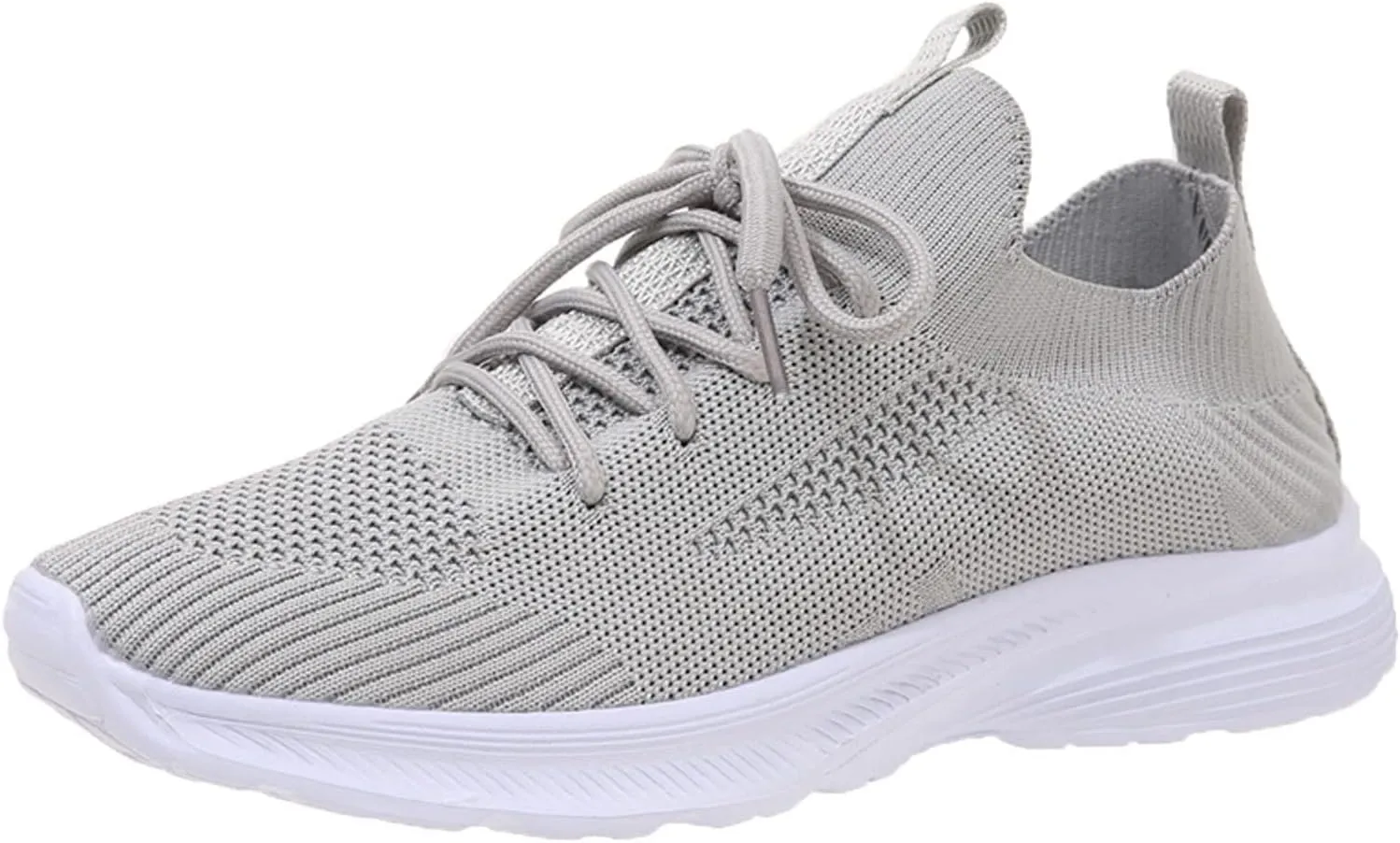 Fashion Spring and Summer Women Sports Shoes Flat Bottom Lightweight Flying Woven Mesh Cushioning Running Slip Women