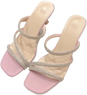 Internet celebrity with skirt versatile high heels 2024 new niche design light mouth stiletto slippers