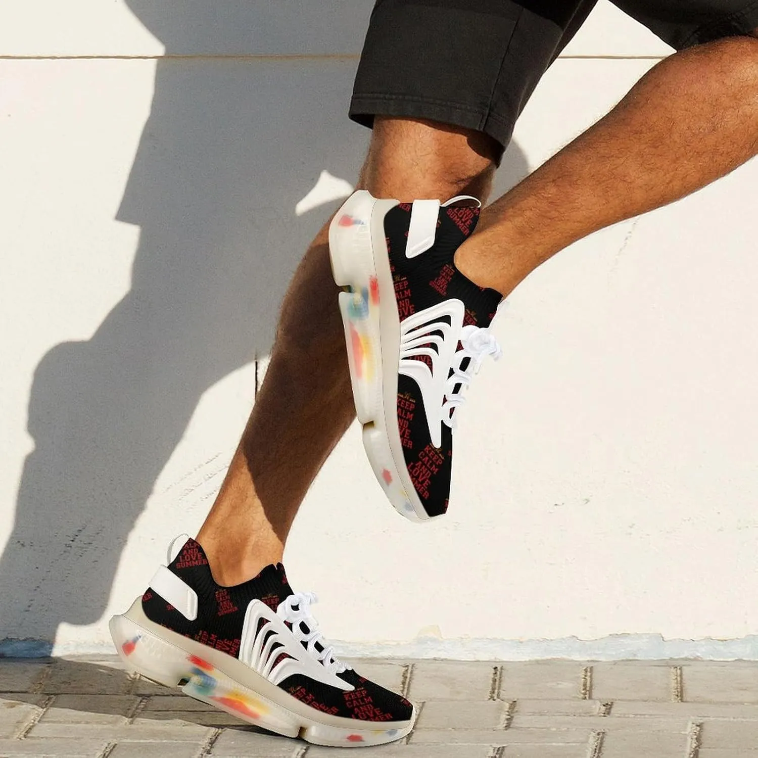 Keep Calm and Love Summer Men's Running Shoes Lightweight Walking Shoe Breathable Sneaker