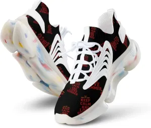 Keep Calm and Love Summer Men's Running Shoes Lightweight Walking Shoe Breathable Sneaker