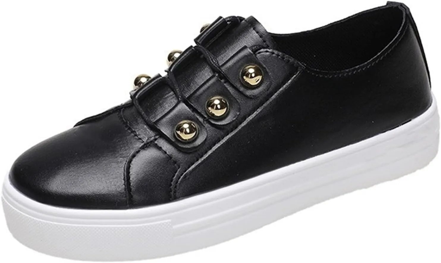 Lausiuoe Flats Shoes Women Loafers Women's Fashion Canvas Shoes Round Toe Lightweight Non-Slip Flat Shoes Classic Casual Fall Soft Comfort Breathable Low Top Walking Sneakers Loafers