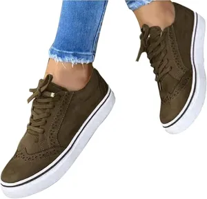 Lausiuoe Shoes For Women Sneakers Cute Leather Low Top Walking Shoes Casual Fashion Slip On Soft Non-Slip Flat Loafers
