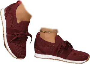 Lausiuoe Slip On Sneakers Women Arch Support Walking Shoes Comfort Light Weight Mesh Tennis Running Gym Fashion Sneakers 2025