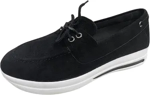 Lausiuoe Slip On Sneakers Women Wide Toe Box Women's Fashion Canvas Shoes Round Toe Lightweight Non-Slip Flat Sneakers Classic Casual Fall Low Top Soft Comfort Breathable Slip On Walking Loafers