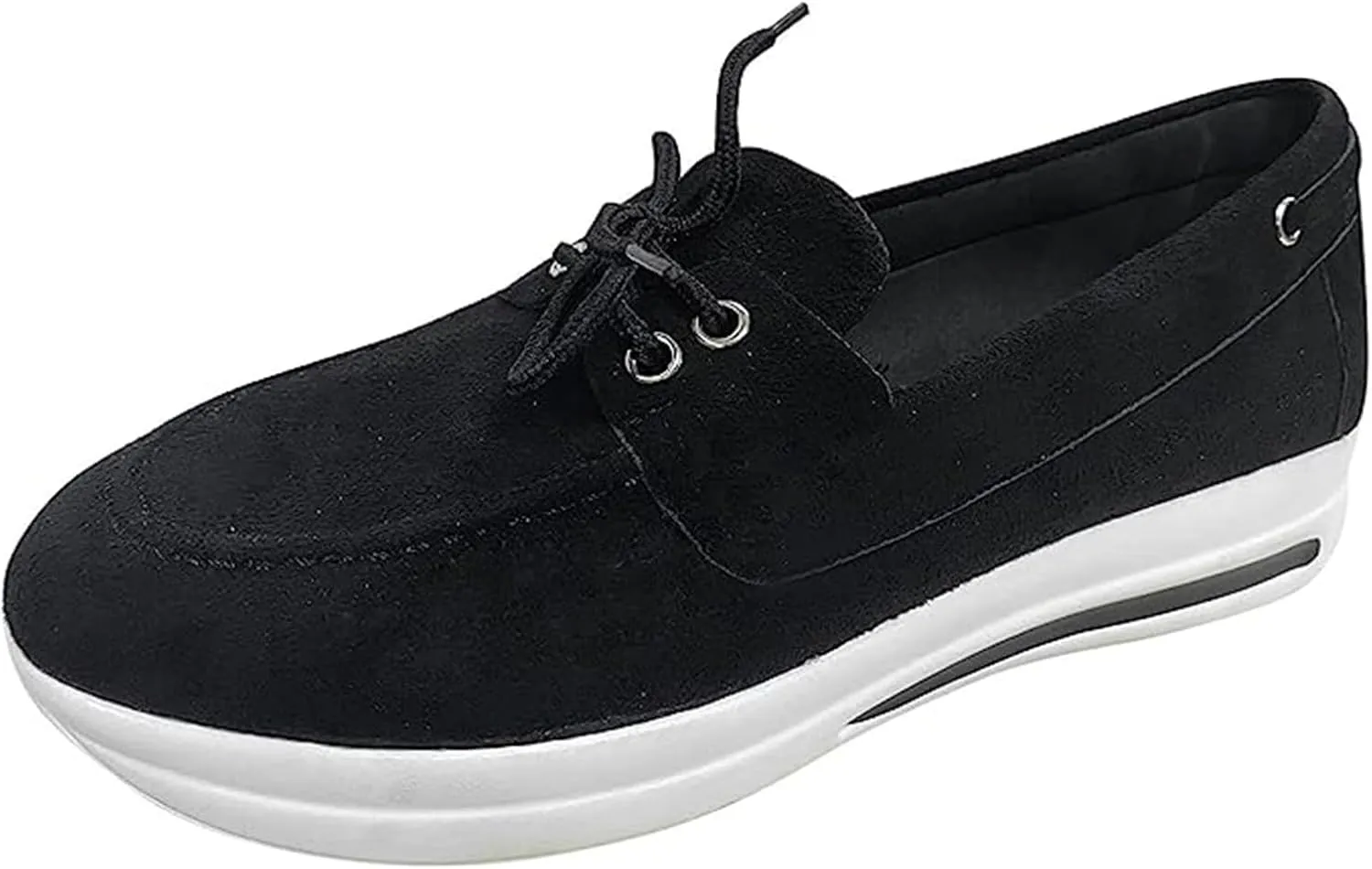 Lausiuoe Slip On Sneakers Women Wide Toe Box Women's Fashion Canvas Shoes Round Toe Lightweight Non-Slip Flat Sneakers Classic Casual Fall Low Top Soft Comfort Breathable Slip On Walking Loafers