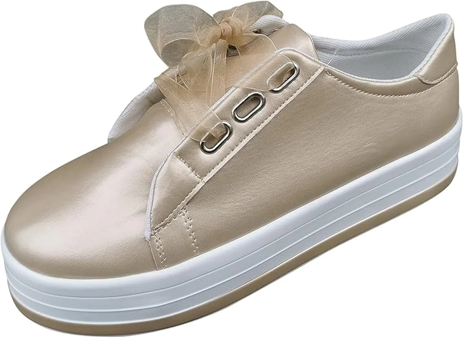Lausiuoe Women's Fashion Sneakers Orange Women's Canvas Shoes Low Cut Sneaker Casual Walking Shoes Classic Fall Fashion Lightweight Soft Comfort Breathable Slip On Flat Loafers