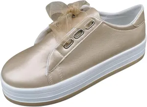 Lausiuoe Women's Fashion Sneakers Orange Women's Canvas Shoes Low Cut Sneaker Casual Walking Shoes Classic Fall Fashion Lightweight Soft Comfort Breathable Slip On Flat Loafers