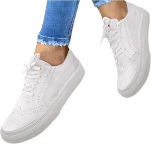 Lausiuoe Women's Fashion Sneakers Slip On Canvas Shoes Classic Casual Fall Soft Comfort Low Top Flat Walking Loafers