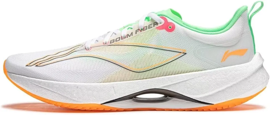 LI-NING Super Light 21 Men Running Shoes Reflective Boom Fiber High Rebound Light Weight Cushioning Sport Shoes ARBU001